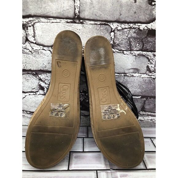 Circus Sam Edelmen RUBY Black Synthetic Cork Wedge Platform Sandals Women 8M/38 - Picture 16 of 16